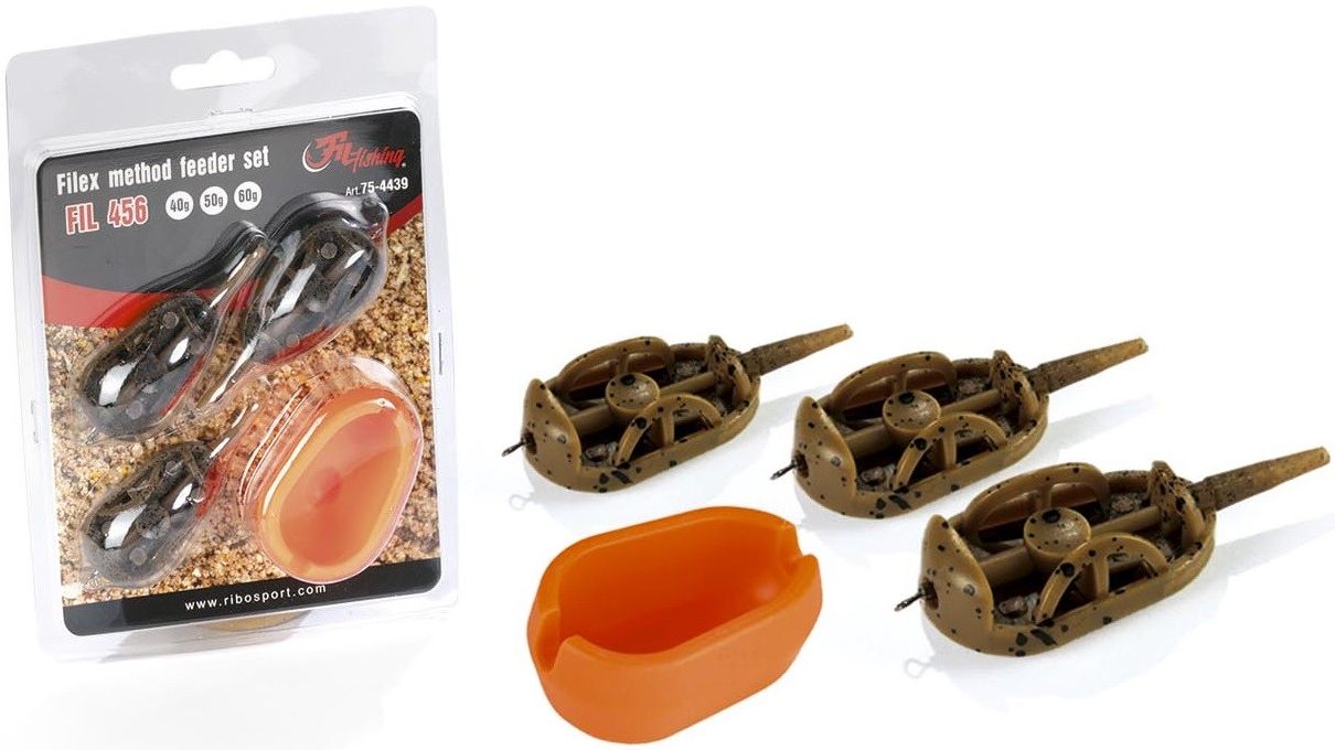 Set Momitoare Filfishing Filex Method Feeder Set + Mold Weight, 20-30-40g, 3buc/pac