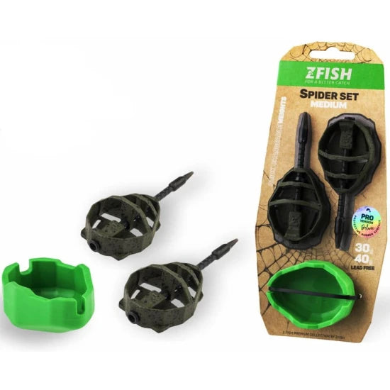 Set Momitoare Zfish Method Feeder Spider Set + Mould, Medium, 40-50g, 2buc/set