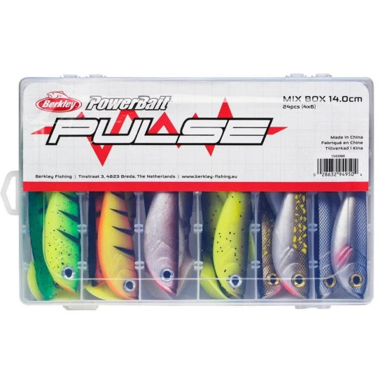 Set Naluci Soft Berkley Pulse Shad Mixbox, 14cm, 24buc/pac