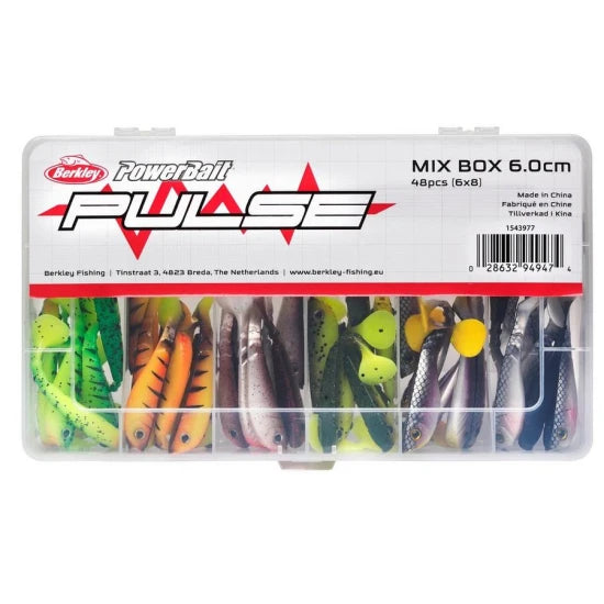 Set Naluci Soft Berkley Pulse Shad Mixbox, 6cm, 48buc/pac