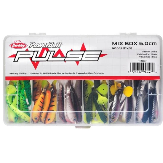 Set Naluci Soft Berkley Pulse Shad Mixbox, 8cm, 36buc/pac