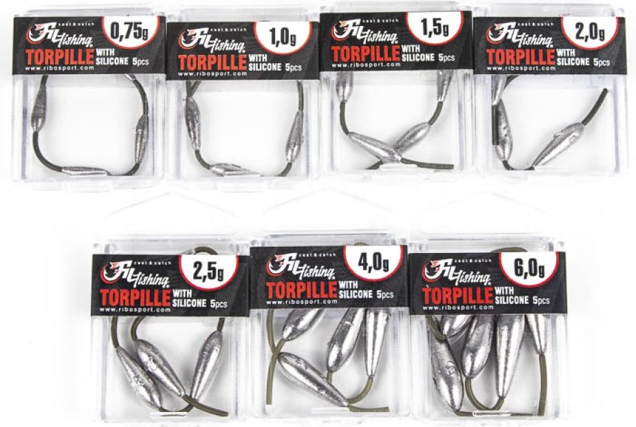 Set Plumbi Culisanti Filfishing Torpilie, 8gr, 5buc/cutie
