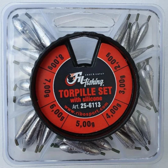 Set Plumbi Culisanti Cu Silicon Filfishing 7 Compartimente, 1-5g