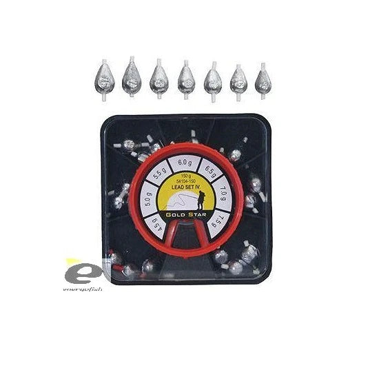 Set Plumbi Goldstar Culisanti Picatura Iv 4.5-7.5g