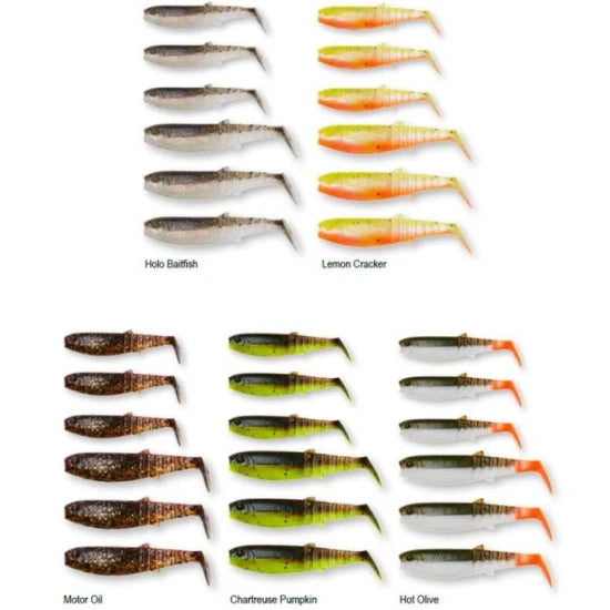 Set Shad Savage Gear Cannibal, 8cm/10cm (model L), Mixed Colors, 36buc/set