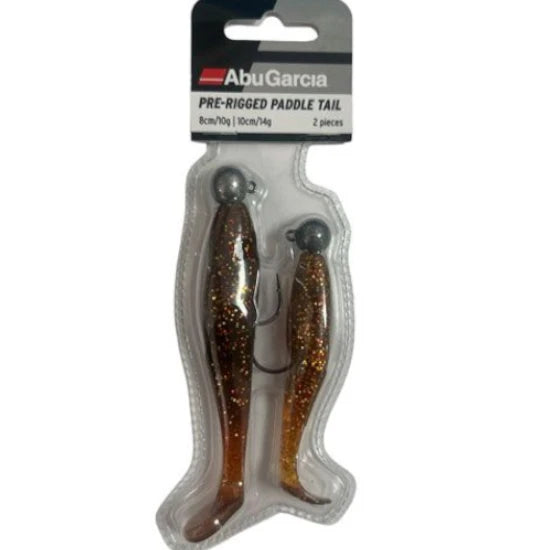 Set Shad-uri Abu Garcia Pre-rigged Paddle Tail 8cm/10g, 10cm/14g, 120buc/pac
