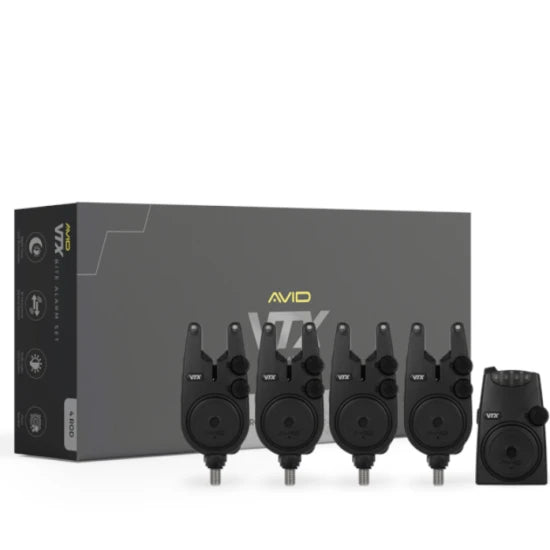 Set Statie + Avertizori Avid Carp Vtx 4+1 Bite Alarm Set