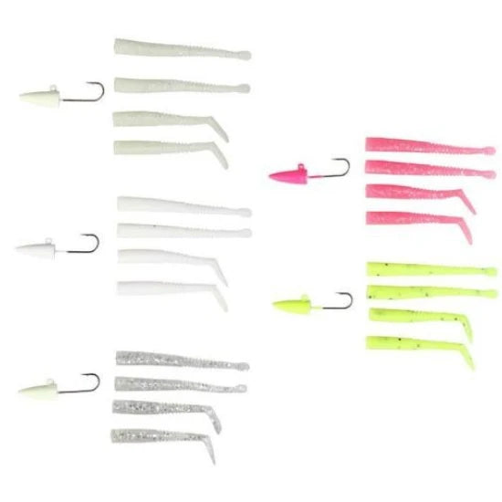 Set Swimbait Savage Gear Pre Rigged Mini Sandeel Kit, 25buc/pac