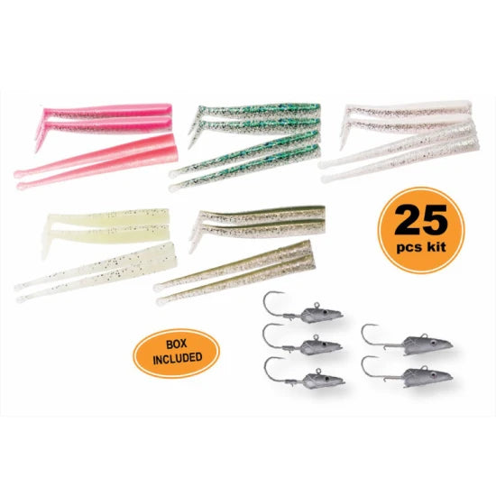 Set Swimbait Savage Gear Sandeel Kit, 10cm, 11cm, 25buc/pac