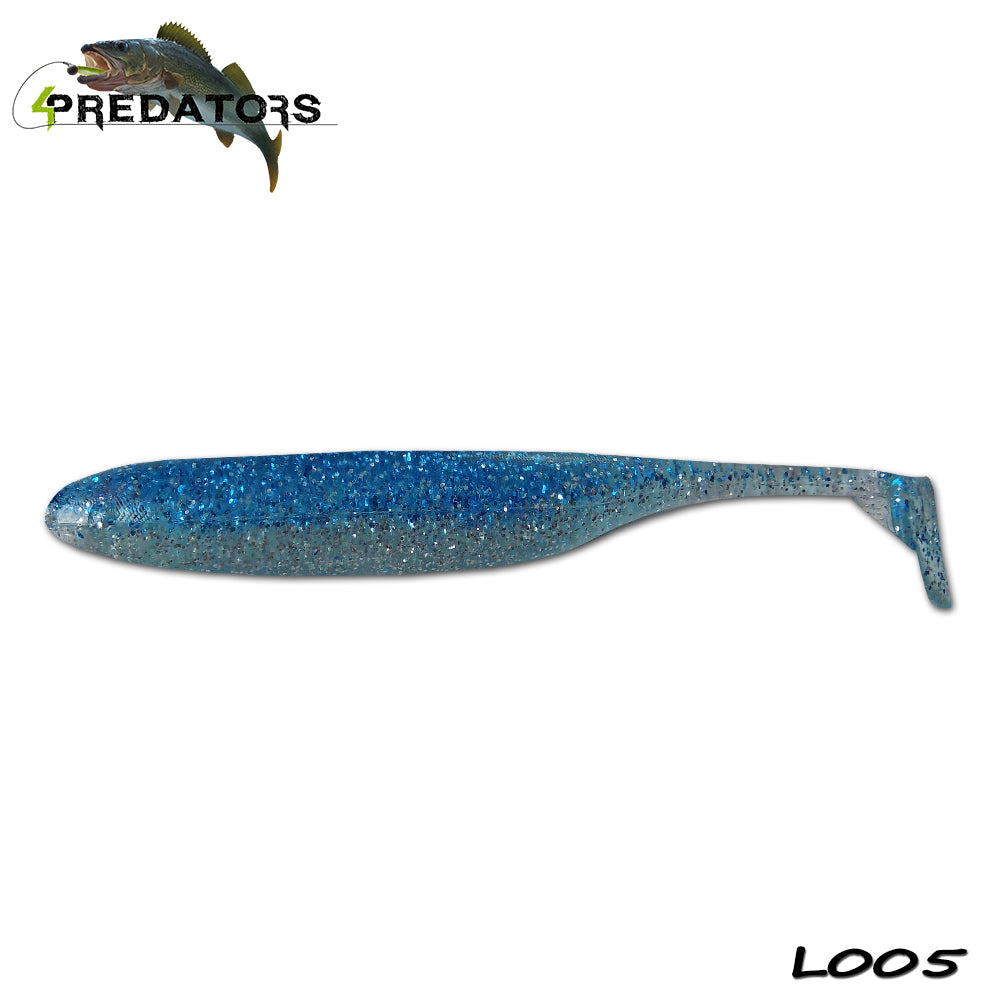 Shad 4Predators Finesse Impact Blue - Pearl 10cm L005 5buc/plic