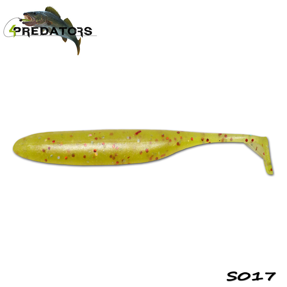 Shad 4Predators Finesse Impact Brass Red 10cm S017 5buc/plic