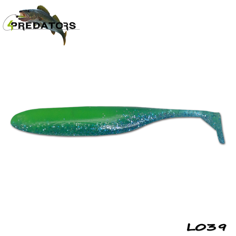 Shad 4Predators Finesse Impact Caribbean Blue 10cm L039 5buc/plic