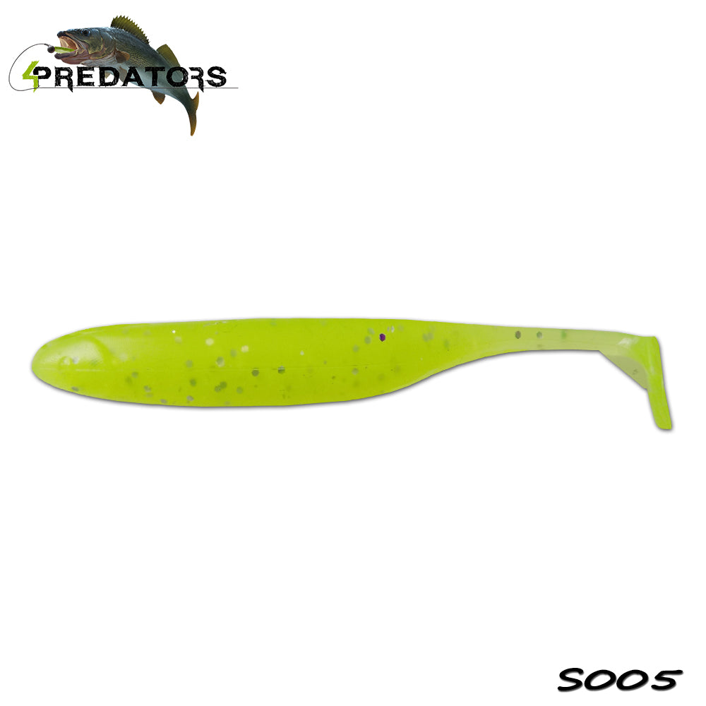 Shad 4Predators Finesse Impact Chartreuse 10cm S005 5buc/plic