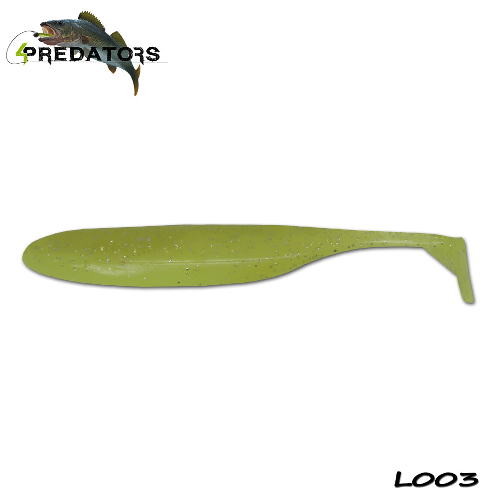 Shad 4Predators Finesse Impact Chartreuse Limetreuse 10cm L003 5buc/plic