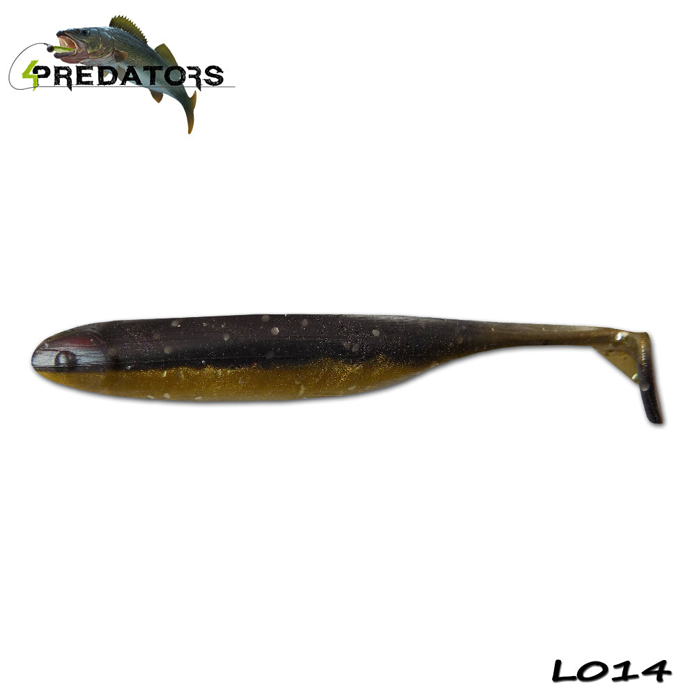 Shad 4Predators Finesse Impact Dark - Gold 10cm L014 5buc/plic
