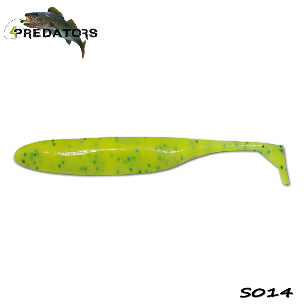 Shad 4Predators Finesse Impact Evergreen 10cm S014 5buc/plic