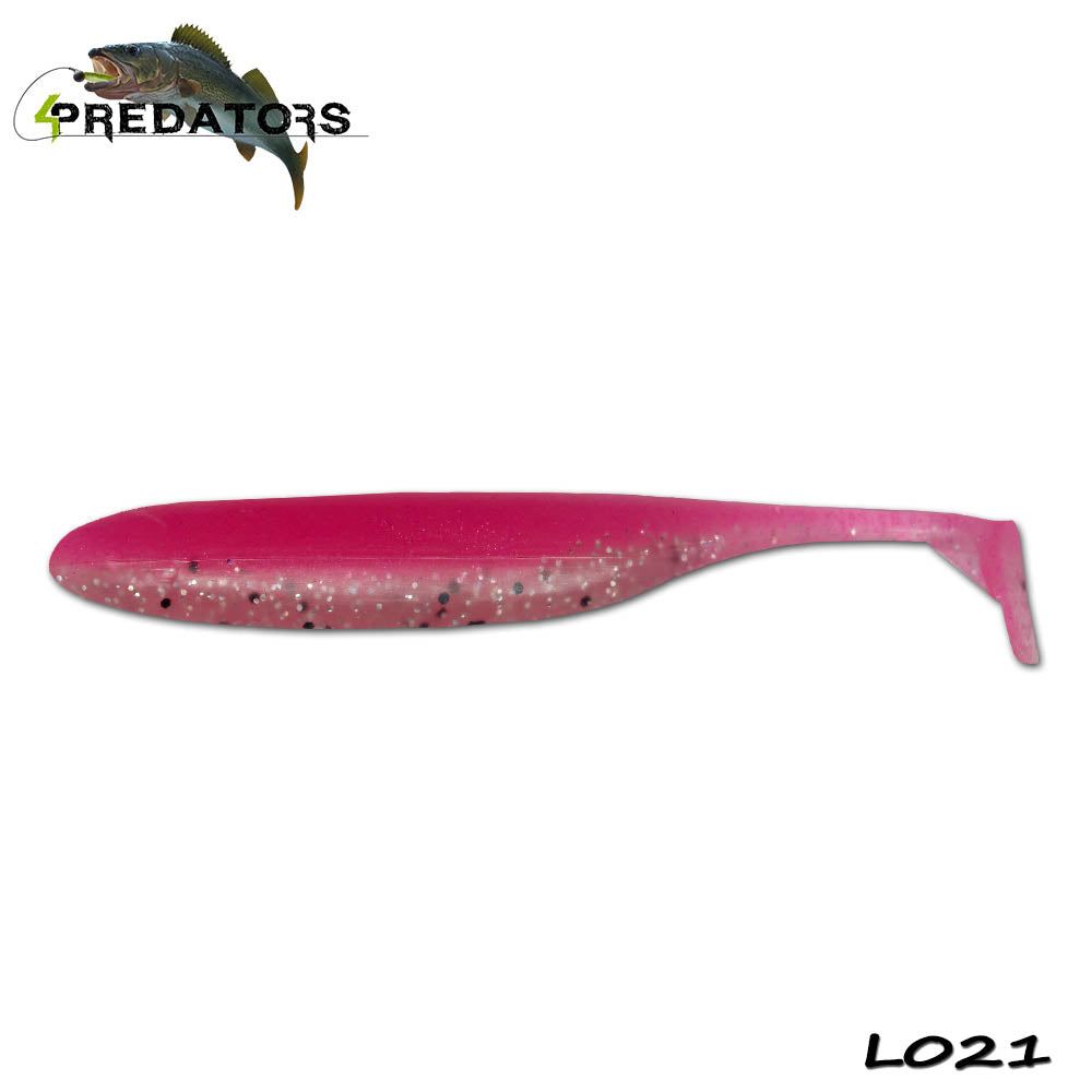 Shad 4Predators Finesse Impact Ghost Pink 10cm L021 5buc/plic