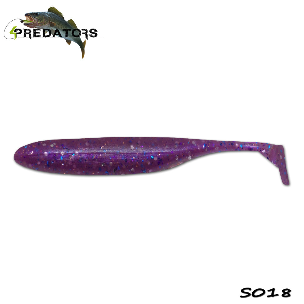 Shad 4Predators Finesse Impact Hot Purple 10cm S018 5buc/plic