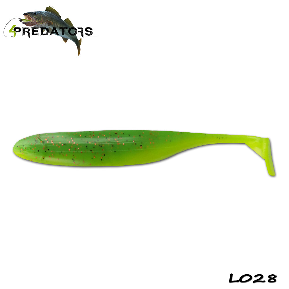 Shad 4Predators Finesse Impact Lime-Green Cooper 10cm L028 5buc/plic