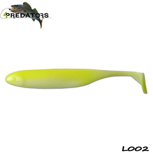 Shad 4Predators Finesse Impact Lime-White 10cm L002 5buc/plic