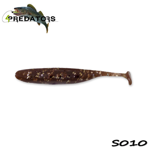 Shad 4Predators Finesse Impact Motoroil Gold S010  7cm 7buc