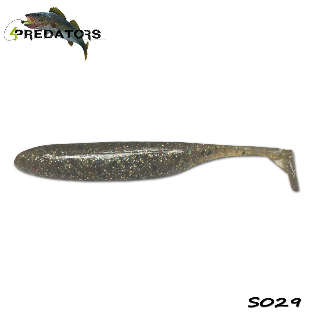 Shad 4Predators Finesse Impact Olive Hunter 10cm S029 5buc/plic