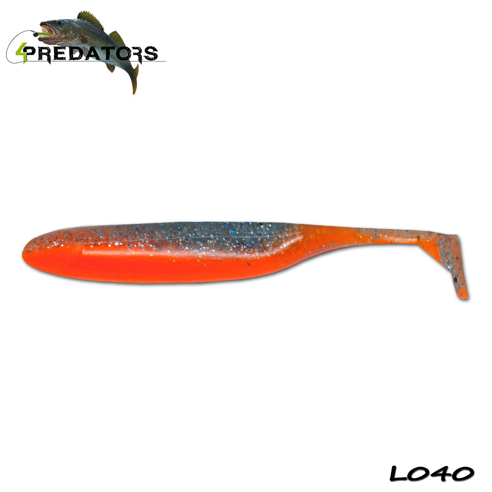 Shad 4Predators Finesse Impact Orange-Dark Sky 10cm L040 5buc/plic
