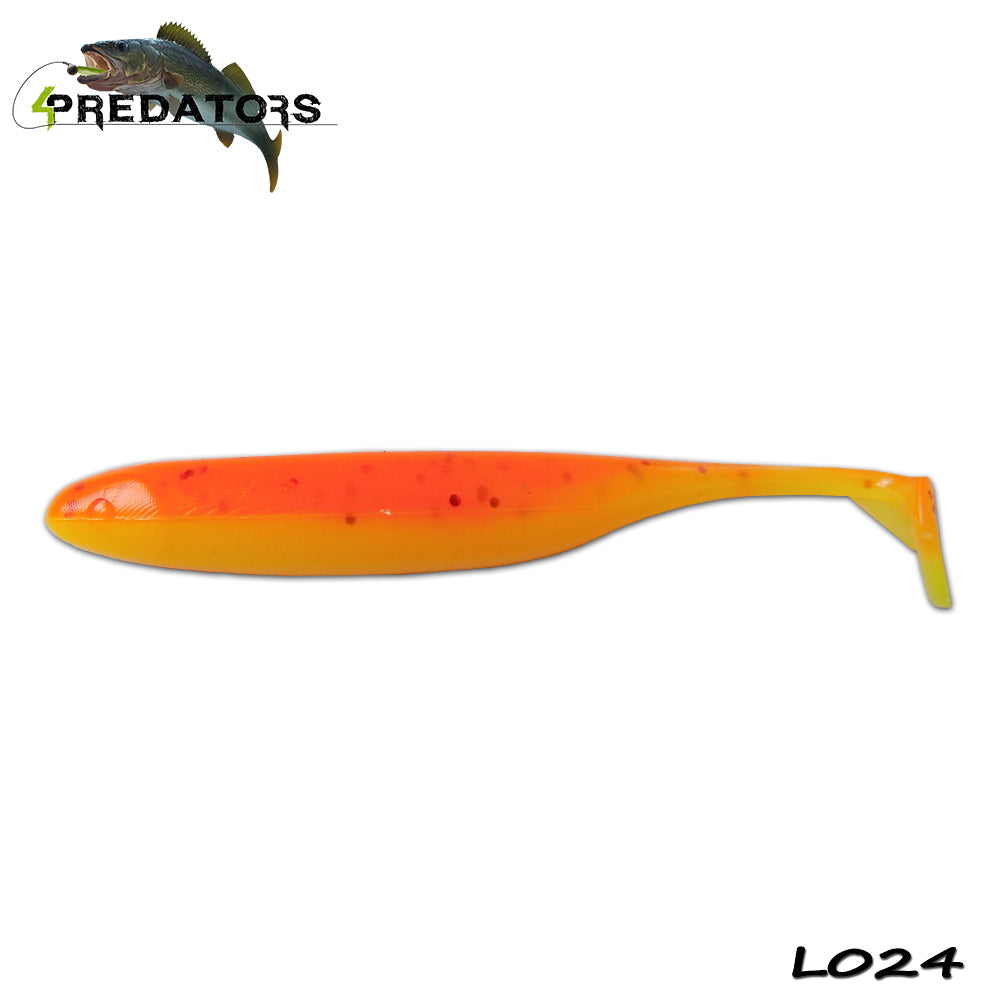 Shad 4Predators Finesse Impact Orange Red - Silk  10cm L024 5buc/plic