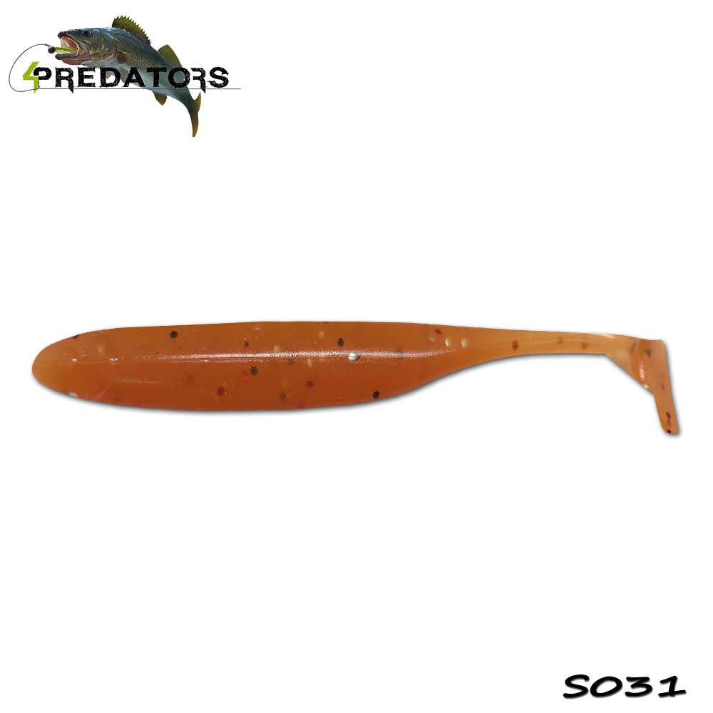 Shad 4Predators Finesse Impact Orange Tiger 10cm S031 5buc/plic