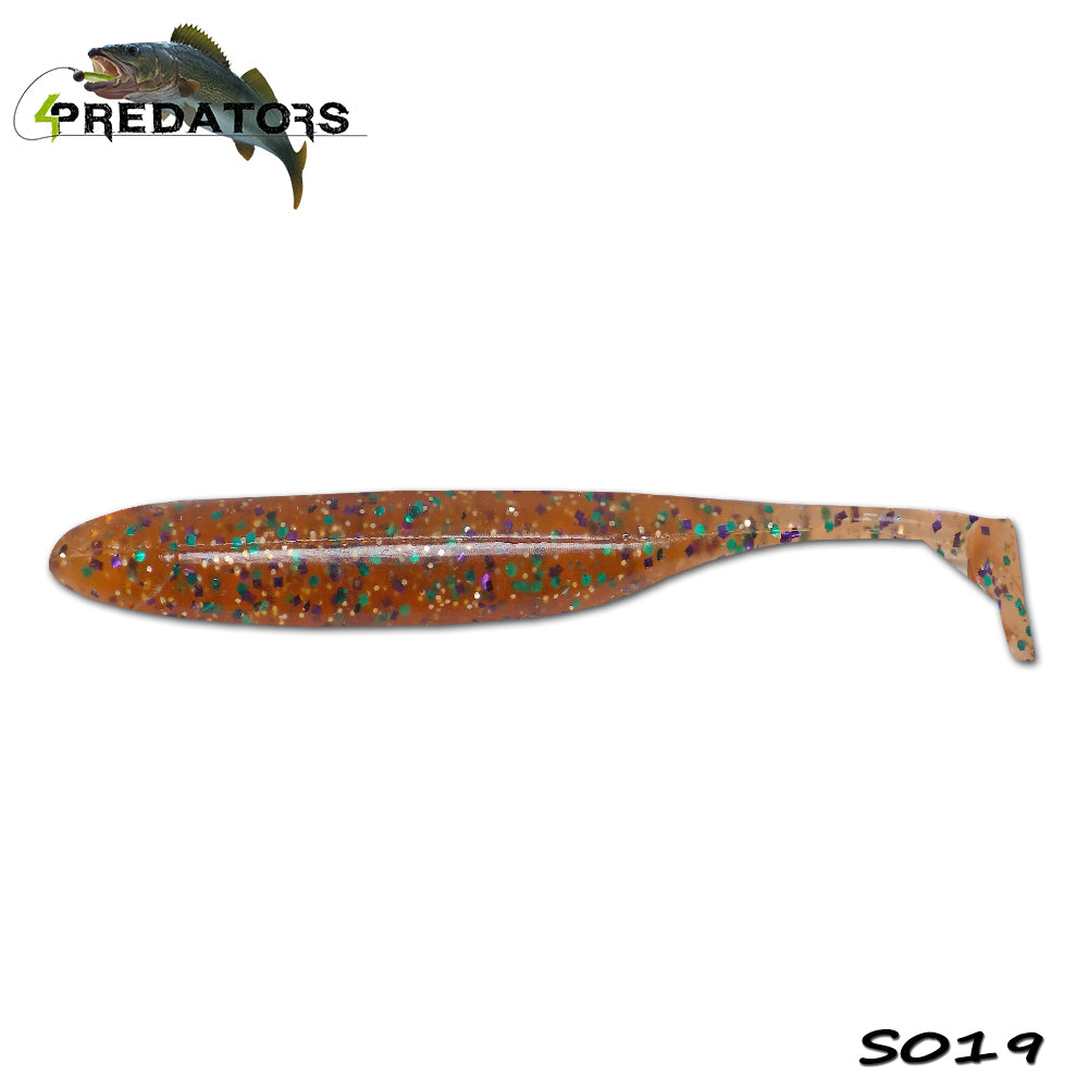 Shad 4Predators Finesse Impact Osaka Pumpkin 10cm S019 5buc/plic