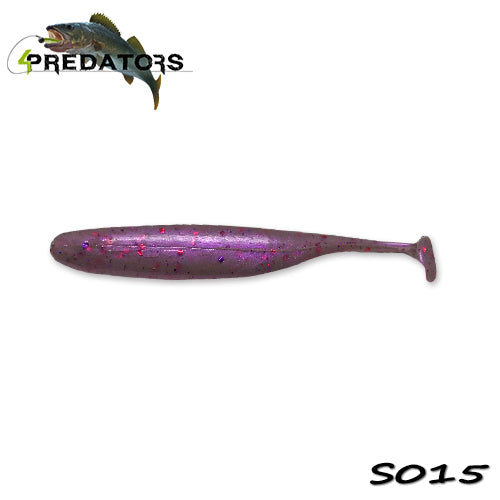 Shad 4Predators Finesse Impact Red Rotten Cherry S015  7cm 7buc