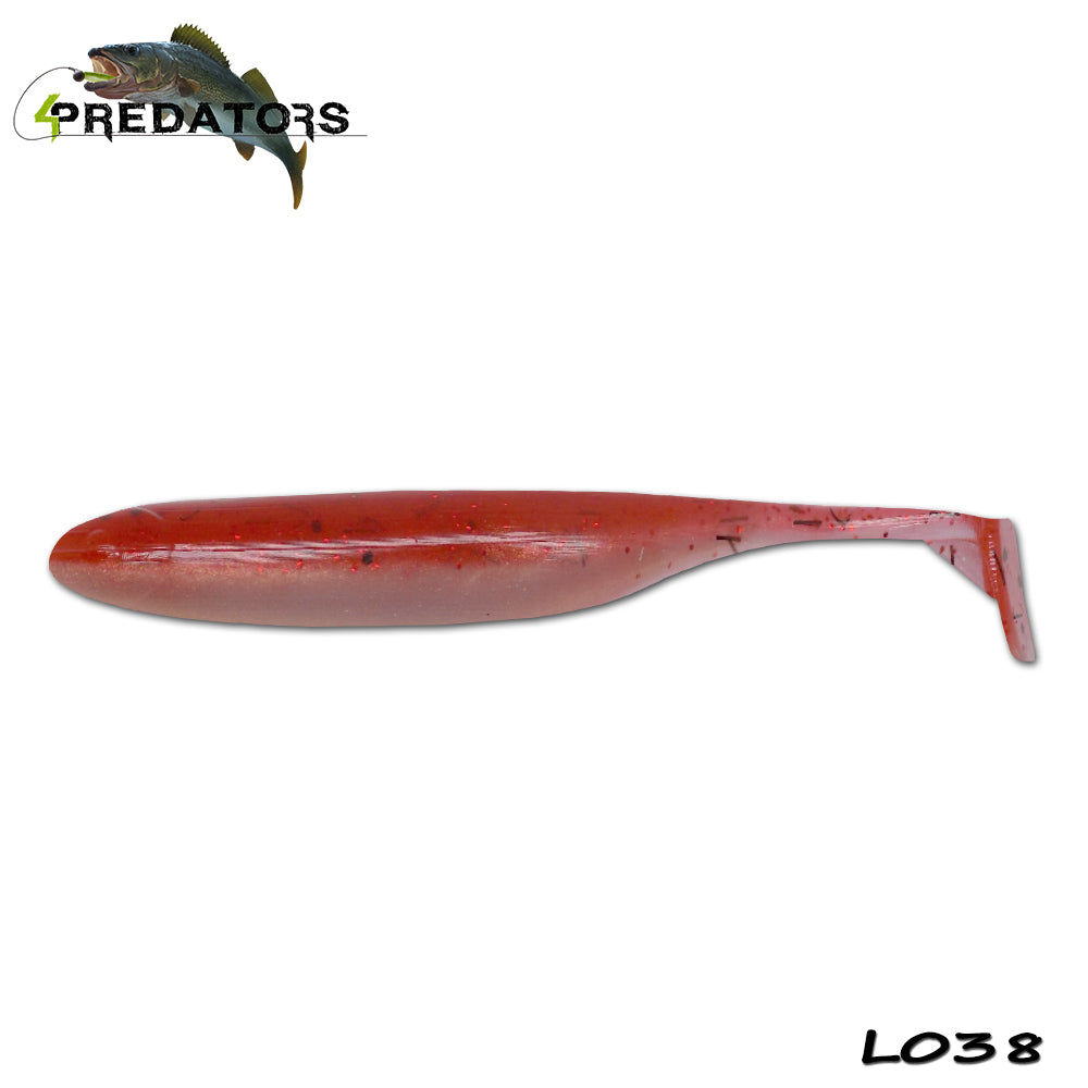 Shad 4Predators Finesse Impact Red Texas 10cm L038 5buc/plic