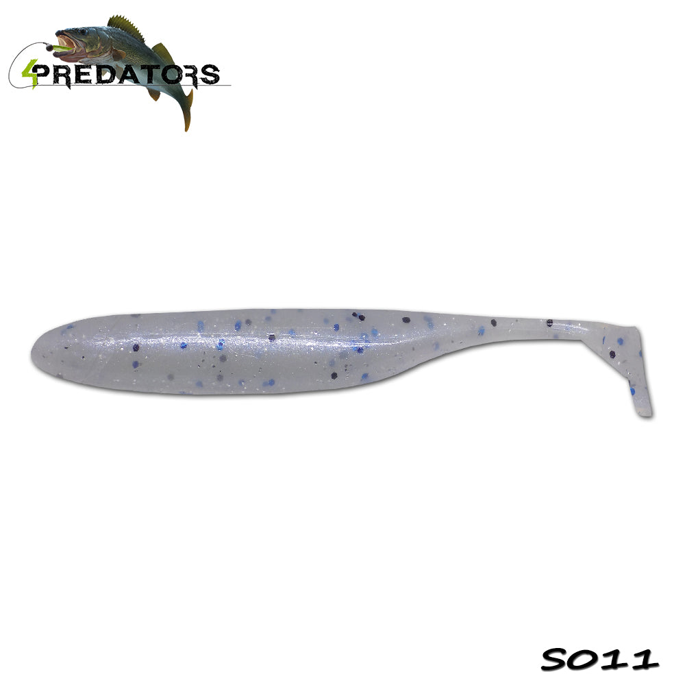 Shad 4Predators Finesse Impact Silver 10cm S011 5buc/plic