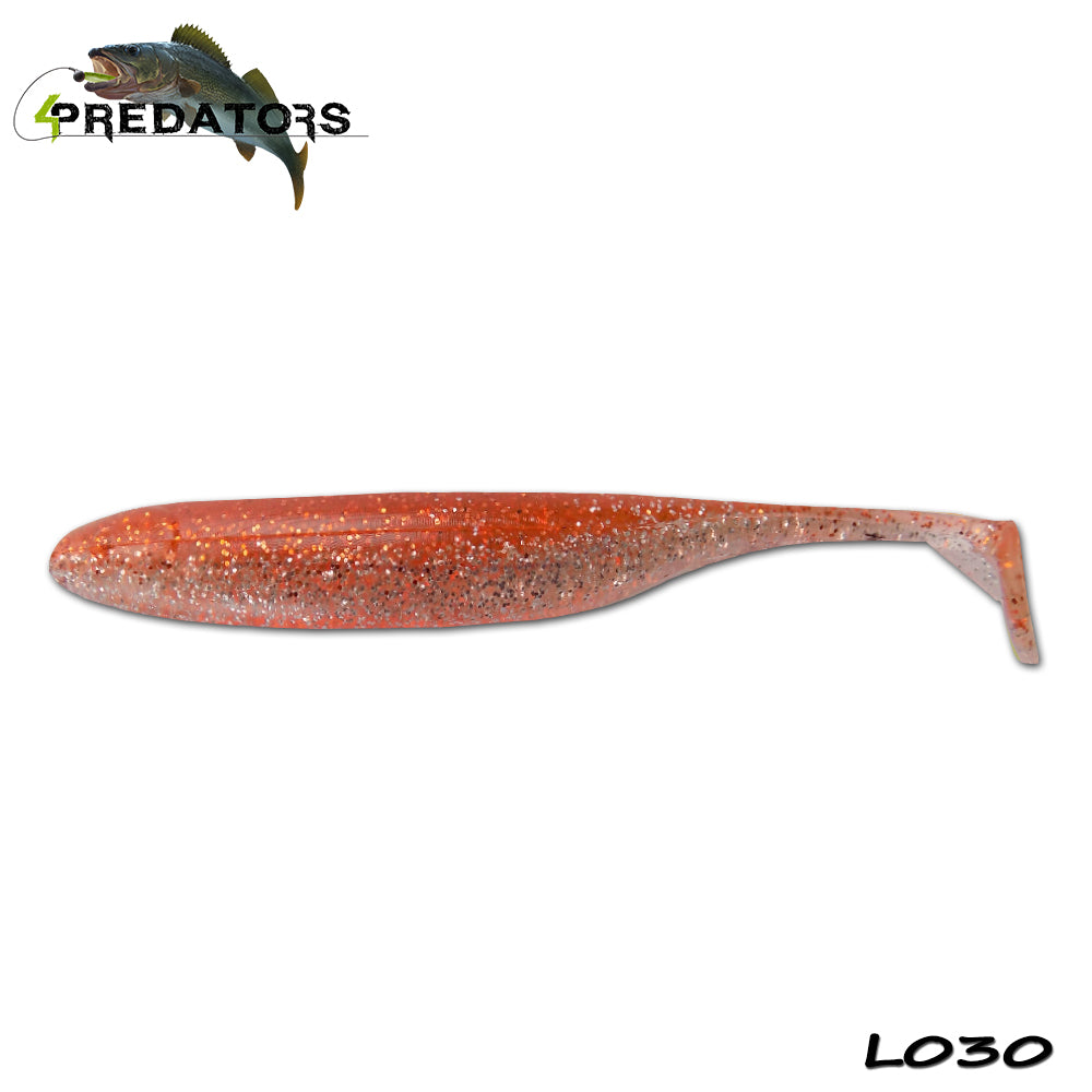 Shad 4Predators Finesse Impact Silver Cooper 10cm L030 5buc/plic