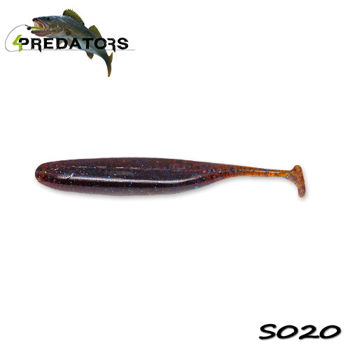 Shad 4Predators Finesse Impact Standard Cinnamon Blue S020  7cm 7buc
