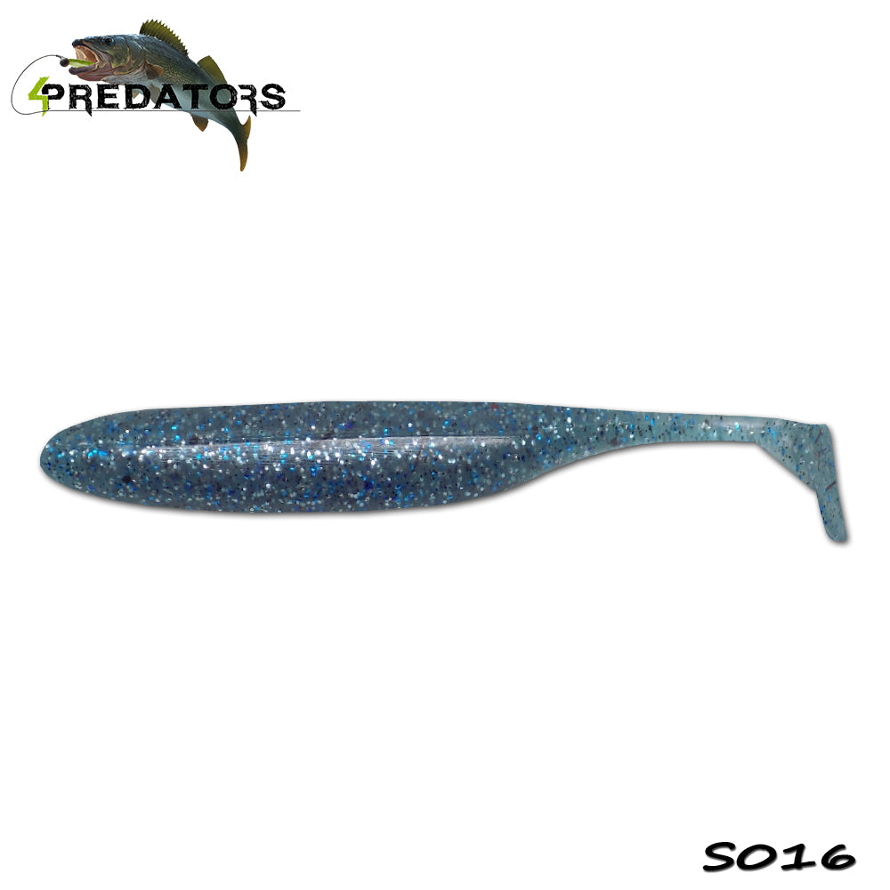 Shad 4Predators Finesse Impact Teal Blue 10cm S016 5buc/plic