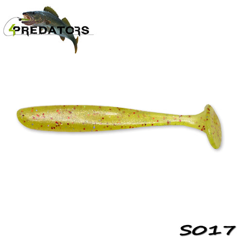 Shad 4Predators Slim Shad Brass Red 9cm S017 5buc/plic