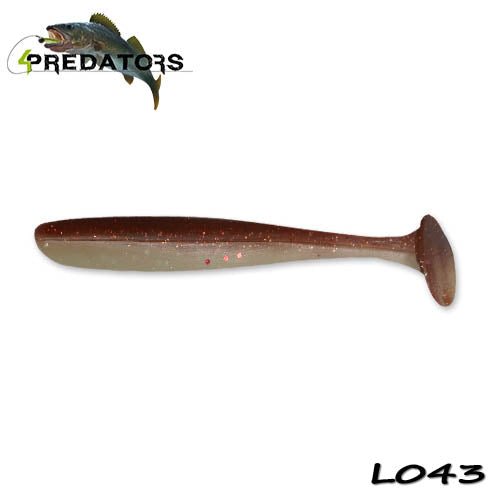 Shad 4Predators Slim Shad Laminat Mature Brown 9cm 5buc/plic