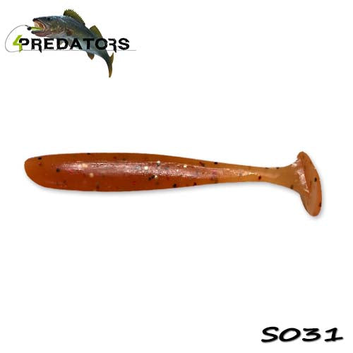 Shad 4Predators Slim Shad Orange Tiger 9cm S031 5buc/plic