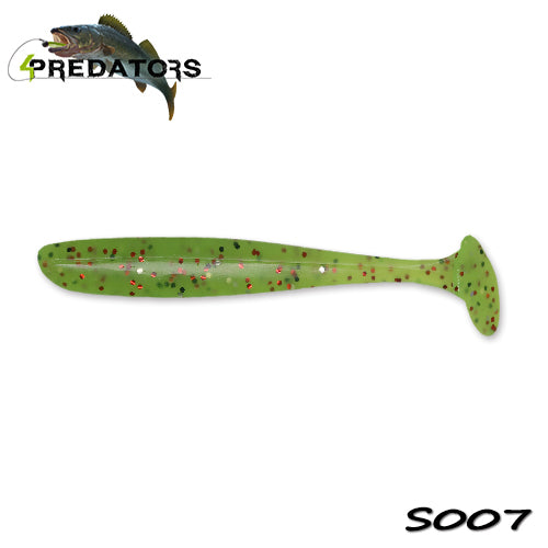 Shad 4Predators Slim Shad Rainbow Green 9cm S007 5buc/plic