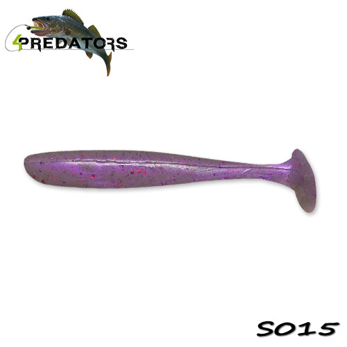 Shad 4Predators Slim Shad Red Rotten Cherry 9cm S015 5buc/plic