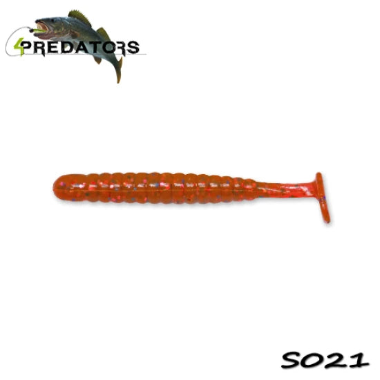 Shad 4predators Worm Shad Laminat 8cm Culoare S021 Crawfish 6buc/plic