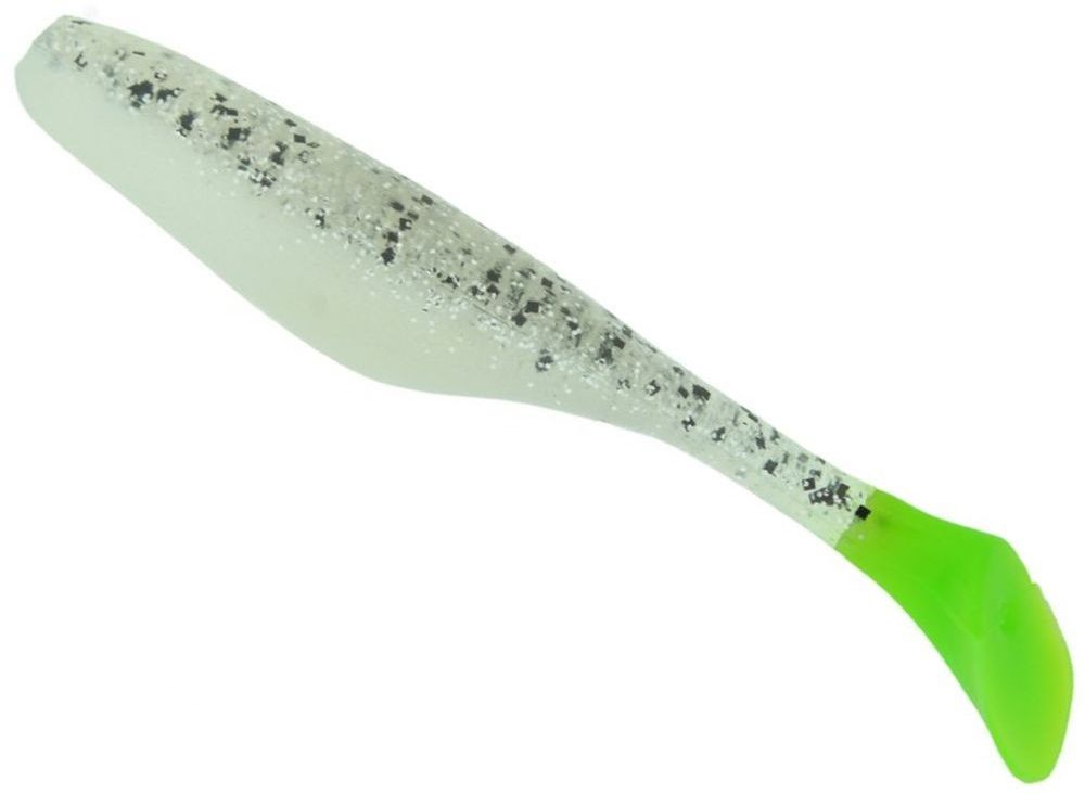 Shad BASS ASSASIN Turbo, Silver Phantom Chartreuse, 10cm, 10buc/pac
