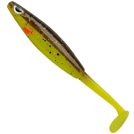 Shad Berkley Sick Vibe, Brown Chartreuse, 12cm, 40buc/pac