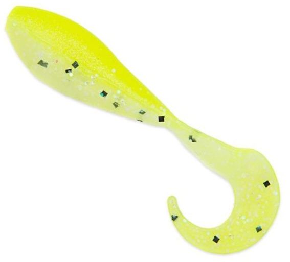 Shad Bass Assasin Curly, Culoare Limetreuse Ghost, 5cm, 10buc/plic