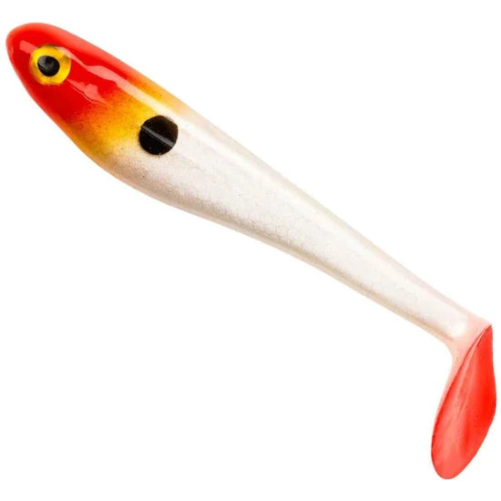 Shad Berkley Powerbait Hollow Belly, Red Head, 10cm, 4buc/plic