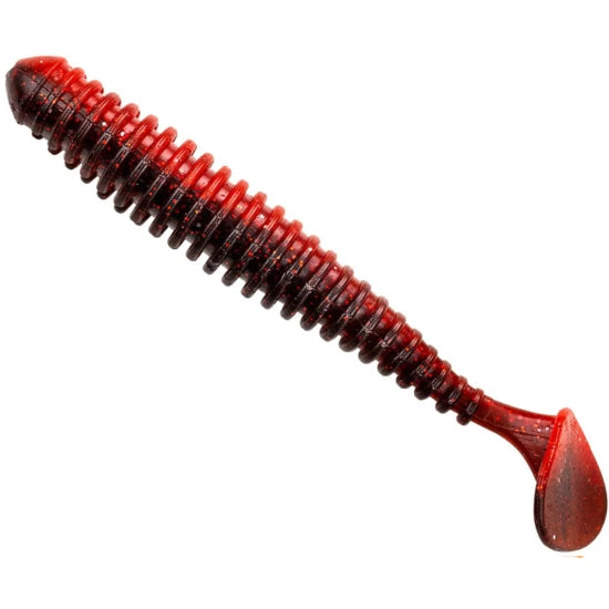 Shad Berkley Powerbait Swimmer Soft, Dark Red, 7cm, 8buc/plic