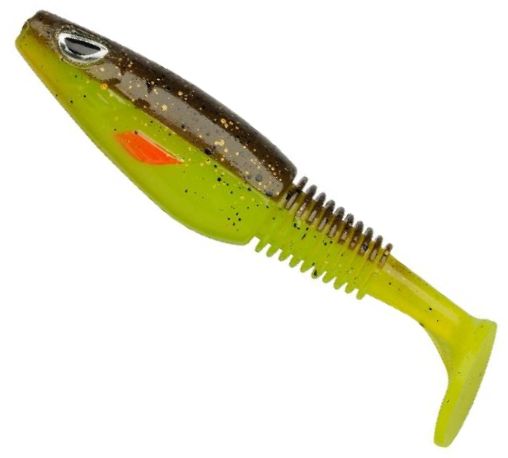 Shad Berkley Sick Swimmer, Brown Chartreuse, 11g, 9cm