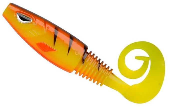 Shad Berkley Soft Bait Sick Curl Shad Hot Yellow Perch, 19g, 12cm