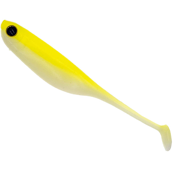 Shad BiWAA Divinator S Evo 4&quot;, 332 Lemon Chart Back White, 10cm, 4buc/pac